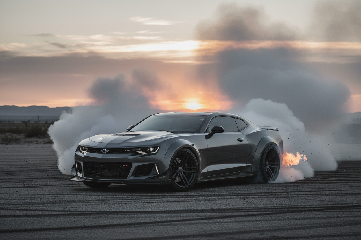 2018 Camaro burnout