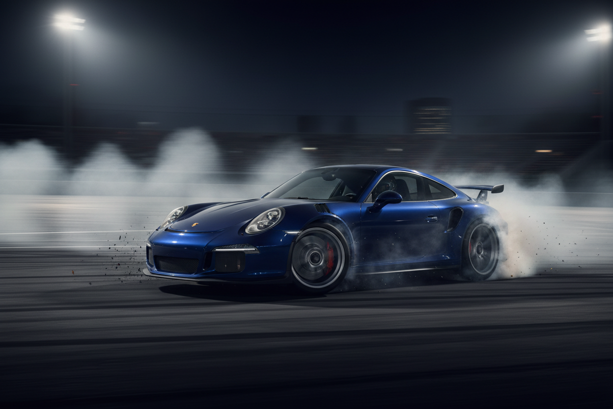 Car spinning tires